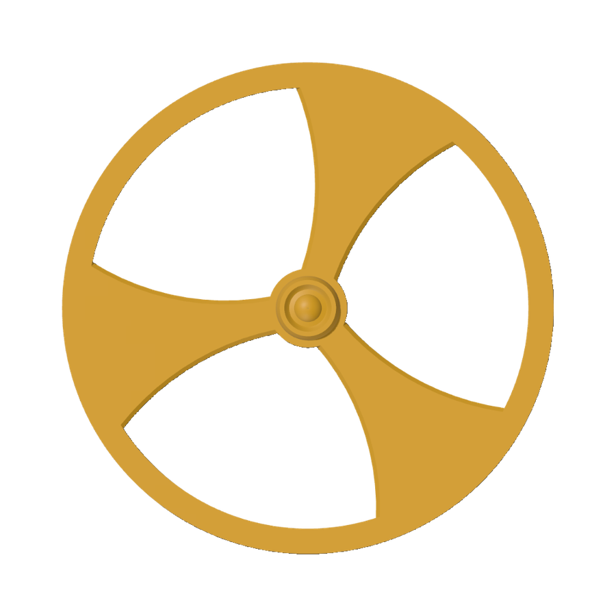 Gold three spoke rim